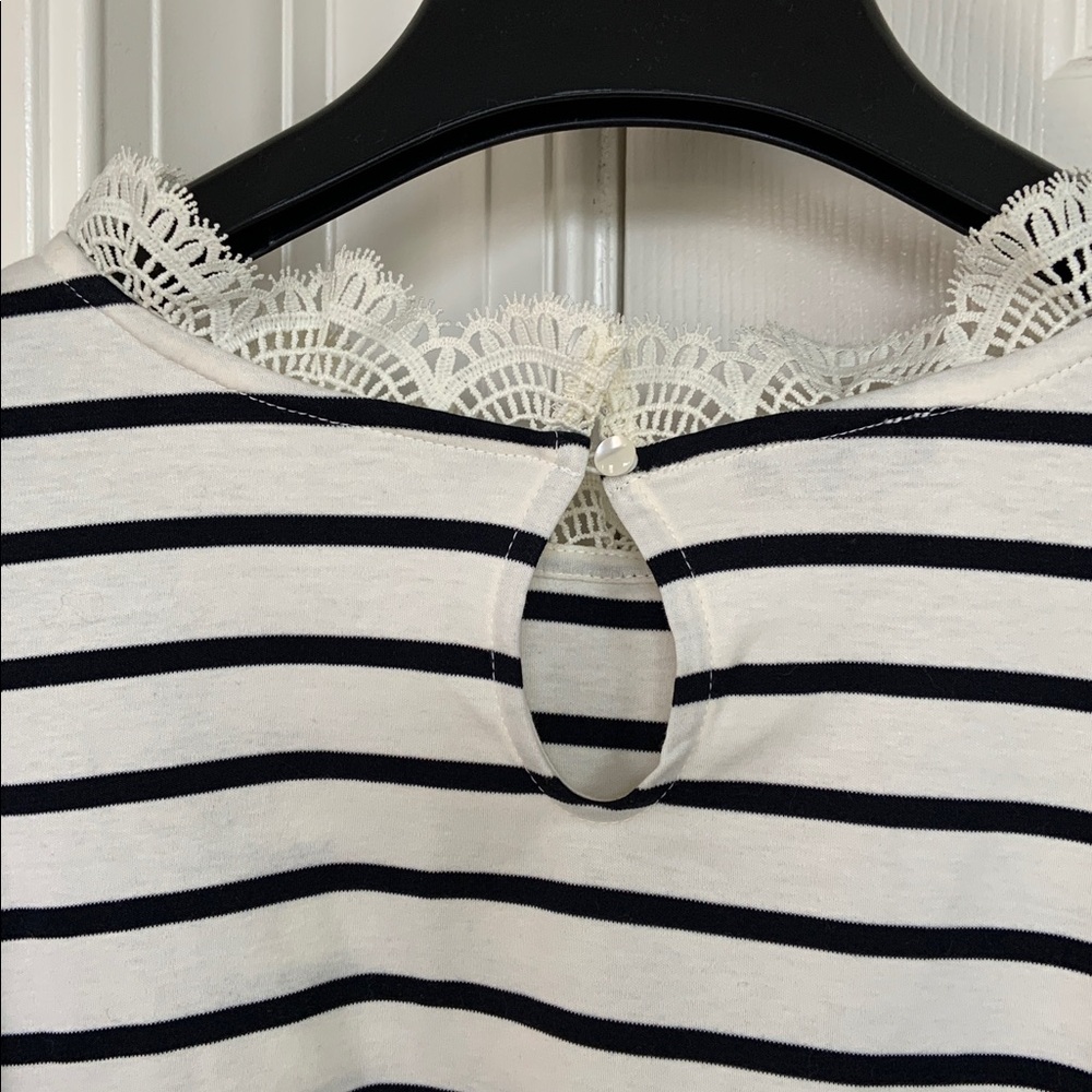 Talbots long sleeve ruffle trim tee - Picture 3 of 5